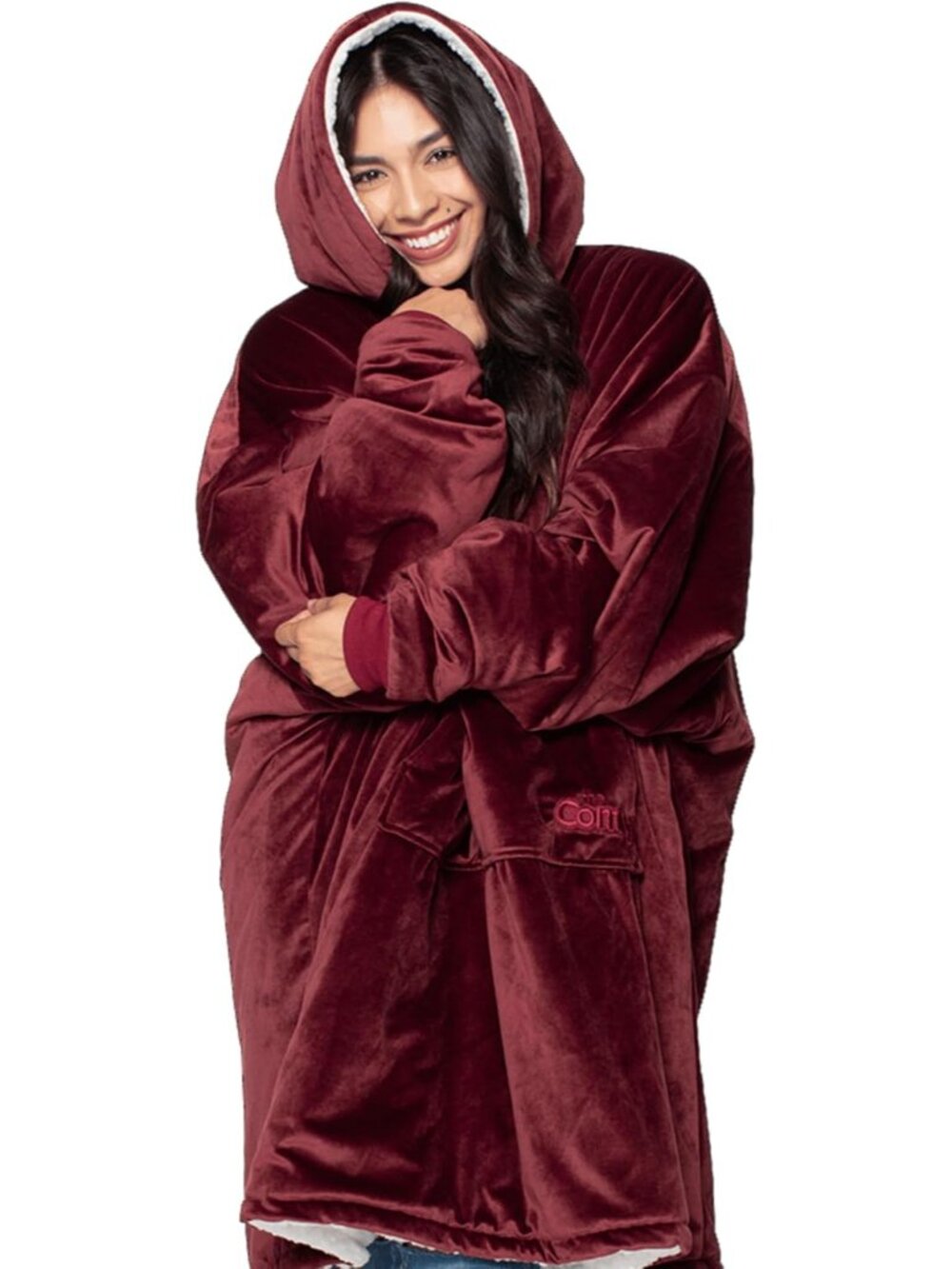 Original | Shark Tank | Patented | Sherpa Wearable-Blanket Hoodie